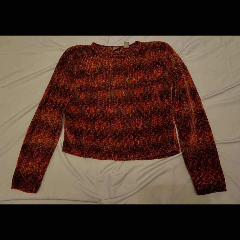 Multi colored cropped sweater